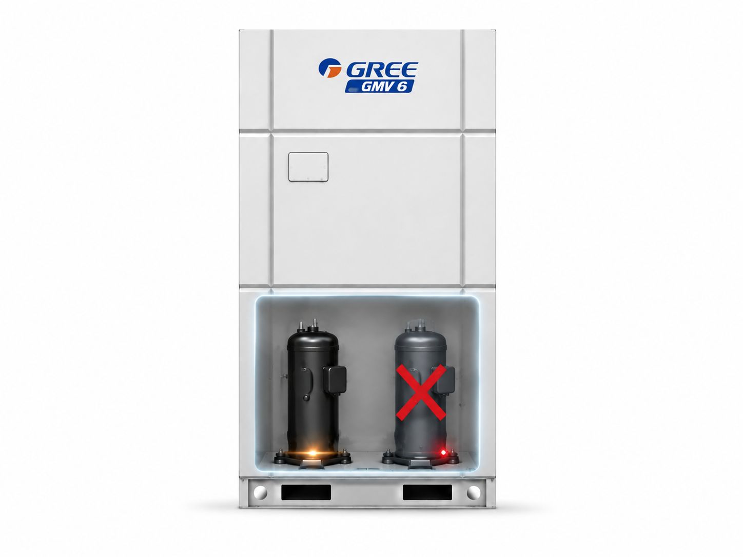 GMV- High Capacity Outdoor VRF Inverter Unit Features: Robust Reliability and Backup Functions